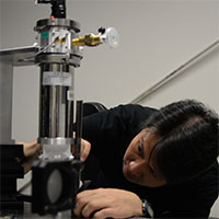 Dr Lim with laser image system